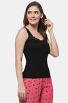 Floret Cotton Camisole (Pack of 2) - Skin Black — thumbnail 8
